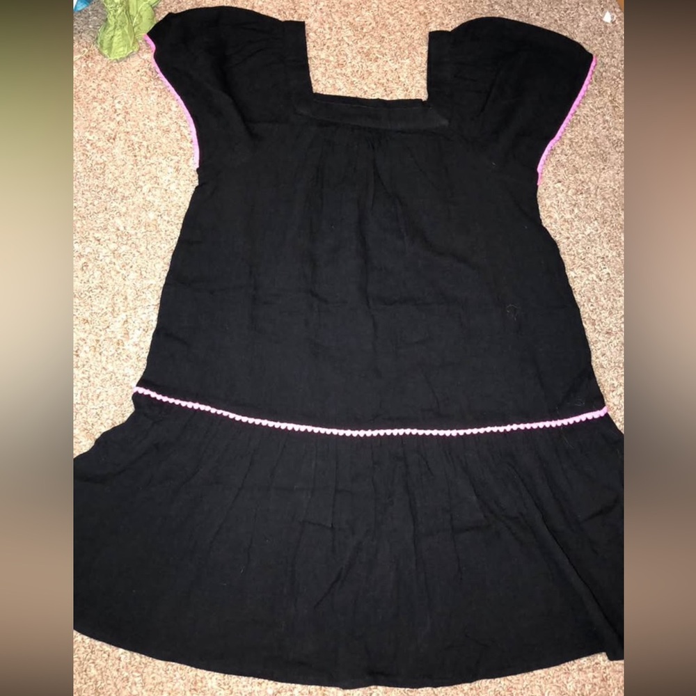 The Children's Place Black and Pink Tiered boho style Sundress NWOT Sz 10/12